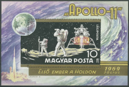 Ungarn 1969 Mondlandung Apollo 11 Block 72 A Postfrisch (C92448) - Blocks & Sheetlets