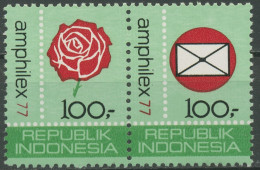 Indonesien 1977 AMPHILEX Amsterdam 871/72 ZD Postfrisch - Indonésie