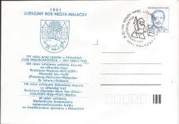 COB 91 Czechoslovakia V. Havel Jubilee Year Of Malacky Town 1991 Malaczka - Buste