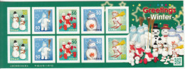 2013 Japan Greetings Winter Snowman  Miniature Sheet Of 10 MNH - Unused Stamps