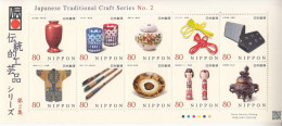 2013 Japan Traditional Crafts Ceramics Pottery Clothing Miniature Sheet Of 10 MNH - Unused Stamps