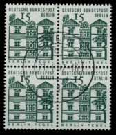 BERLIN DS D-BAUW. 1 Nr 243 Zentrisch Gestempelt VIERERBLOCK X74B932 - Oblitérés