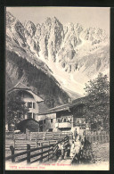 AK Guttannen, Ortspartie Mit Blick Auf Die Alpen  - Guttannen