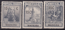 Madeira 1925 Sc RA1-3 Mundifil 1-3 Postal Tax Set MH* - Madeira