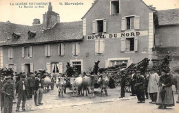 DEPT 48 MARJEVOLS LE MARCHÉ AUX BOIS TRES BELLE ANIMATION 9X14 REIMPRESSION DE CARTES ANCIENNES - Marvejols