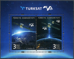 Turkey 2021. Launch Of Türksat 5A (MNH OG) Souvenir Sheet - Ongebruikt