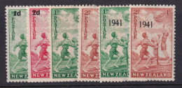 New Zealand, Scott B14-B19 (SG 611-612, 626-627, 632-633), MLH/HR - Unused Stamps