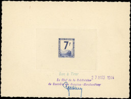 COLIS POSTAUX  (N° Et Cote Maury) - Timbres Pour Petits Colis 53 : 7f. Outremer, Bon à Tirer Daté 27 Mars 1944 Et Signé, - Autres & Non Classés