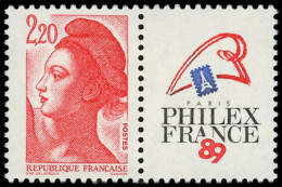 ** VARIETES - 2461b  Philexfrance 89, SANS PHOSPHO, TB. J - Neufs