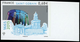 ** VARIETES - 4984   Saint-Gobain, NON DENTELE Accidentel, Bdf (pli), TB. J - Unused Stamps