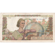 France, 10,000 Francs, Génie Français, 1951-05-04, F1424904, TTB - 10 000 F 1945-1956 ''Génie Français''
