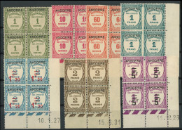 ** ANDORRE Taxe 9/15 : La Série En BLOCS De 4 CD, TB - Unused Stamps