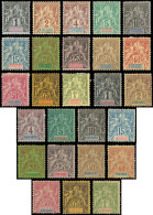 * DIEGO SUAREZ 25/37 Et 38/50 : Séries Groupe De 1892 Et 1893, TB - Sonstige & Ohne Zuordnung