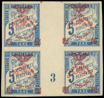 ** NOUVELLE CALEDONIE Taxe 8 : 5c. Bleu, BLOC De 4 Mill.3, TB - Segnatasse