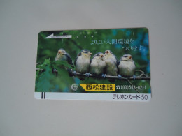 JAPAN USED CARDS  BIRD BIRD 110-17018 DISCOUNT 0.15 PER PIECE - Sperlingsvögel & Singvögel