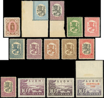 ** FINLANDE 35, 79, 80, 83/90, 154/54a Et PA 1 : TB - Unused Stamps