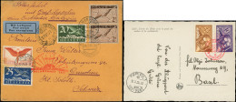 Let Suisse, Lot De 4 CP Départ Suisse Avec Cachets Zeppelin Différents, Intéressant Et TB - 1843-1852 Timbres Cantonaux Et  Fédéraux