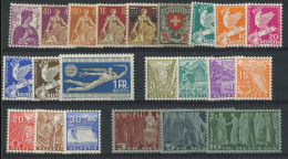 * Suisse, Petit Lot Entre 1909 Et 1938, TB, Cote SBK - 1843-1852 Timbres Cantonaux Et  Fédéraux