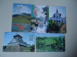 JAPAN USED CARDS  SERIA 390  LOT OF 5 LADSCAPES BUILDING DISCOUNT 0.15 PER PIECE - Olympic Games