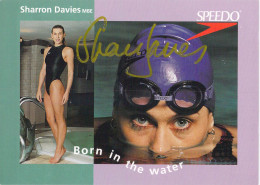 FANCard W/autograph: Sharron Elizabeth Davies, An English Competitive Swimmer Who Represented Great Britain In The Olymp - Summer 1980: Moscow