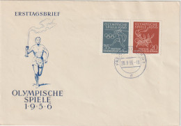 DDR FDC 1956 Olympic Games In Melbourne. Postal Weight 0,04 Kg. Please Read Sales Conditions Under Image Of Lot (010-172 - Sommer 1956: Melbourne