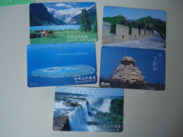 JAPAN USED CARDS  SERIA 331 LOT OF 5  LANDSCAPES BUILDING DISCOUNT 0.15 PER PIECE - Olympic Games