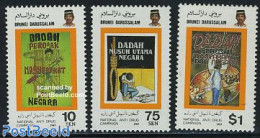 Brunei 1987 Anti Drugs Campaign 3v, Mint NH, Health - Health - Brunei (1984-...)