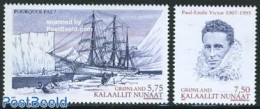 Greenland 2007 Paul Emile Victor 2v, Joint Issue France, Mint NH, History - Transport - Various - Explorers - Ships An.. - Unused Stamps