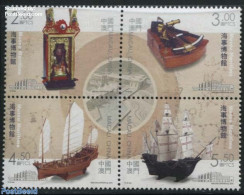 Macao 2016 Maritime Museum 4v [+], Mint NH, Sport - Transport - Sailing - Ships And Boats - Art - Museums - Unused Stamps