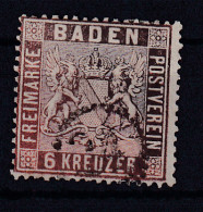 Wappen 6 Kr. Mit Uhrradstempel 24 (= Carlsruhe) - Autres & Non Classés