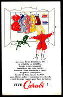 Buvard  13,3 X 20,9 Les Vêtements CARABI  Penderie Jeune Fille Cheval De Bois - Vestiario & Tessile