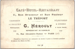 76 LE TREPORT - CARTE PUBLICITAIRE - Cafe Restaurant Rue Brasseur - Le Treport