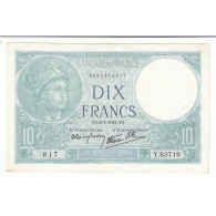 10 FRANCS MINERVE 09-01-1941  SUP+   Fayette 7.27 - 10 F 1916-1942 ''Minerve''