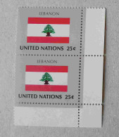 Ny88-03 : Nations-Unies New-York - Liban Avec Bdf (papier Avec Fils De Soie) - Nuevos