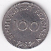Sarre, Protectorat Français , 100 Franken 1955, Cupronickel , KM# 4 - 100 Franken