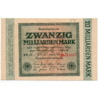 ALLEMAGNE 20 Milliarden  Mark 1 Octobre 1923 SUP+ Ros 115 - Sonstige & Ohne Zuordnung