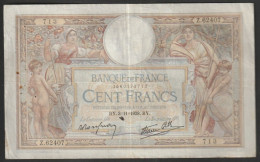 Billet 100 Francs Luc Olivier Merson  RY. 3 - 11 - 1938. RY  N° Z.62407 -  713 - Bon état - 100 F 1908-1939 ''Luc Olivier Merson''