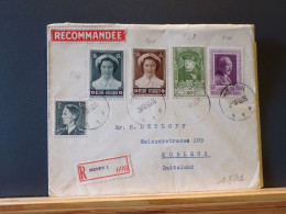 107/202   LETTRE RECOMM. BELGE 1953 POUR ALLEMAGNE - Covers & Documents