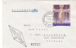 Saint Marin - Lettre FDC De 1967 - Oblit Republica Di S. Marino - Exp Vers Kirchheim - - Covers & Documents