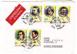 Saint Marin - Lettre Exprès De 1979 - Oblit San Marino - Exp Vers Kirchheim - Cachet De Mindelheim - Détectives -Maigret - Storia Postale