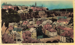 LUXEMBOURG - Luxembourg - Faubourg Du Grundl Et Ville Haute - Vue D'ensemble - Colorisé - Animé - Carte Postale Ancienne - Luxemburg - Town