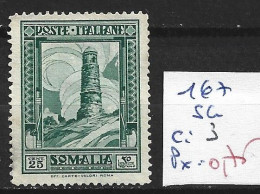 SOMALIE ITALIENNE 167 Sans Gomme Côte 3 € - Somalia