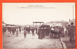 10039 ● CHEMILLE  49-Maine Loire Place CHAMP De FOIRE Un Jeudi Matin Marché Boeufs Bestiaux 1905s Edition BIDARD 102 - Chemille