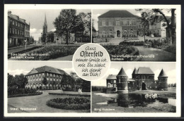 AK Osterfeld, Ecke Hoch- Und Bottropstrasse Mit Kath. Kirche, Rathaus, Städt. Sparkasse  - Bottrop