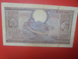 BELGIQUE 1000 Francs 1943 Circuler COTES:250-500-1200 EURO RARE !!! (B.18/34) - 1000 Francs-200 Belgas