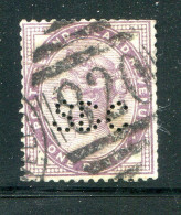 GROSSBRITANIEN / 1881, Mi. 65 Mit "LOCHUNG/PERFIN" Und Nummernstempel "820" (B2265) - Gebruikt