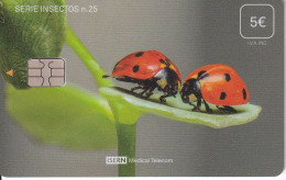 ISN-377 TARJETA DE ISERN DE LA SERIE INSECTOS Nº25 (MARIQUITA-LADYBIRD) - Emissions Basiques