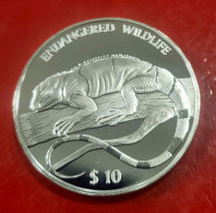 FIJI. AÑO 1997. ISABEL II. 10 DOLLARS PLATA IGUANA. PESO 31,33 GR - Fiji