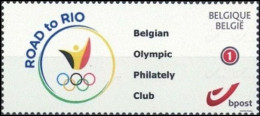 DUOSTAMP/MYSTAMP** - Belgian Olympic Philately Club - BOPC - ROAD To Rio - - Autocollant / Zelfklevend / Selbstklebend - Estate 2016: Rio De Janeiro