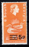 BB3644 South Georgia 1971 Queen Birds Change Value Engraved Edition 1V MNH - South Georgia